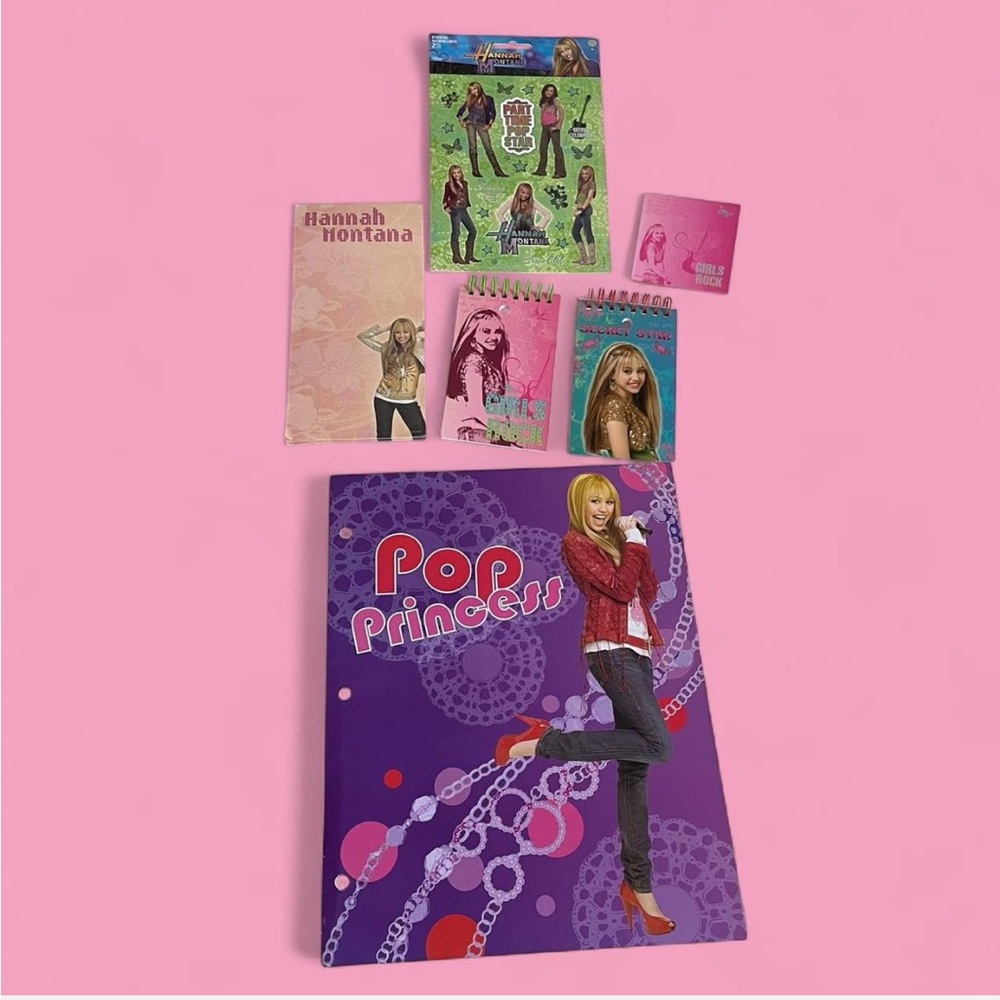 Vintage y2k Hannah Montana 2007/2008 Stationary Notebook/Sticker/Folder Set ✨